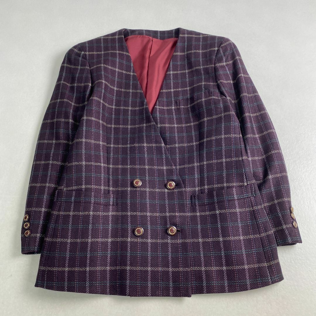 売上実績NO.1 BURBERRY チェック柄 ノーカラー セットアップ バーバリーズ - スーツ・フォーマル・ドレス