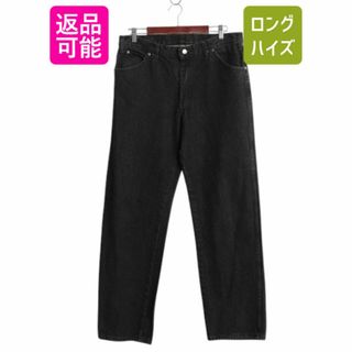 US企画 先染め ディッキーズ ブラック デニム パンツ メンズ 実寸 35 31 古着 ジーンズ ジーパン レギュラー フィット ストレート ボトムス(デニム/ジーンズ)