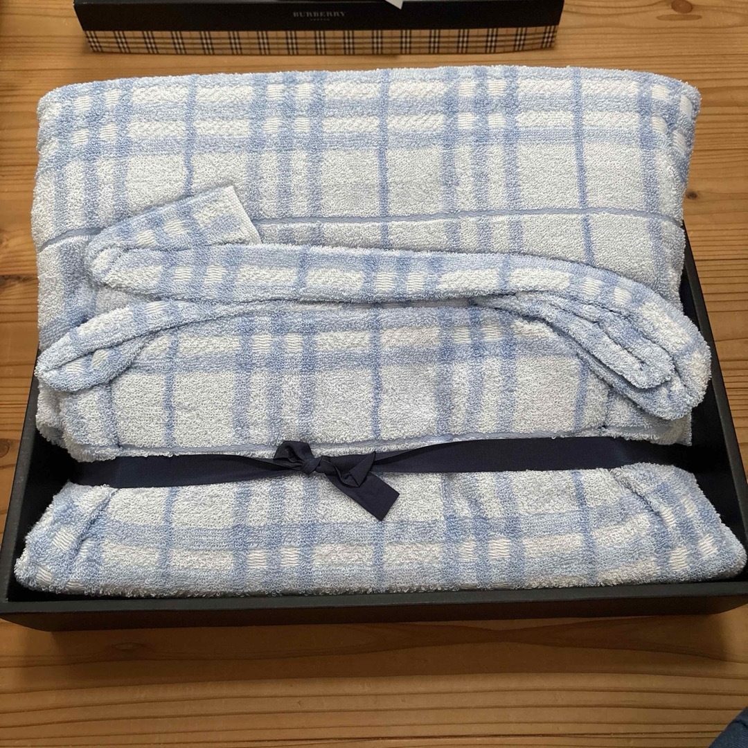 BURBERRY - バーバリー タオルケット 青 ノバチェック 新品・未