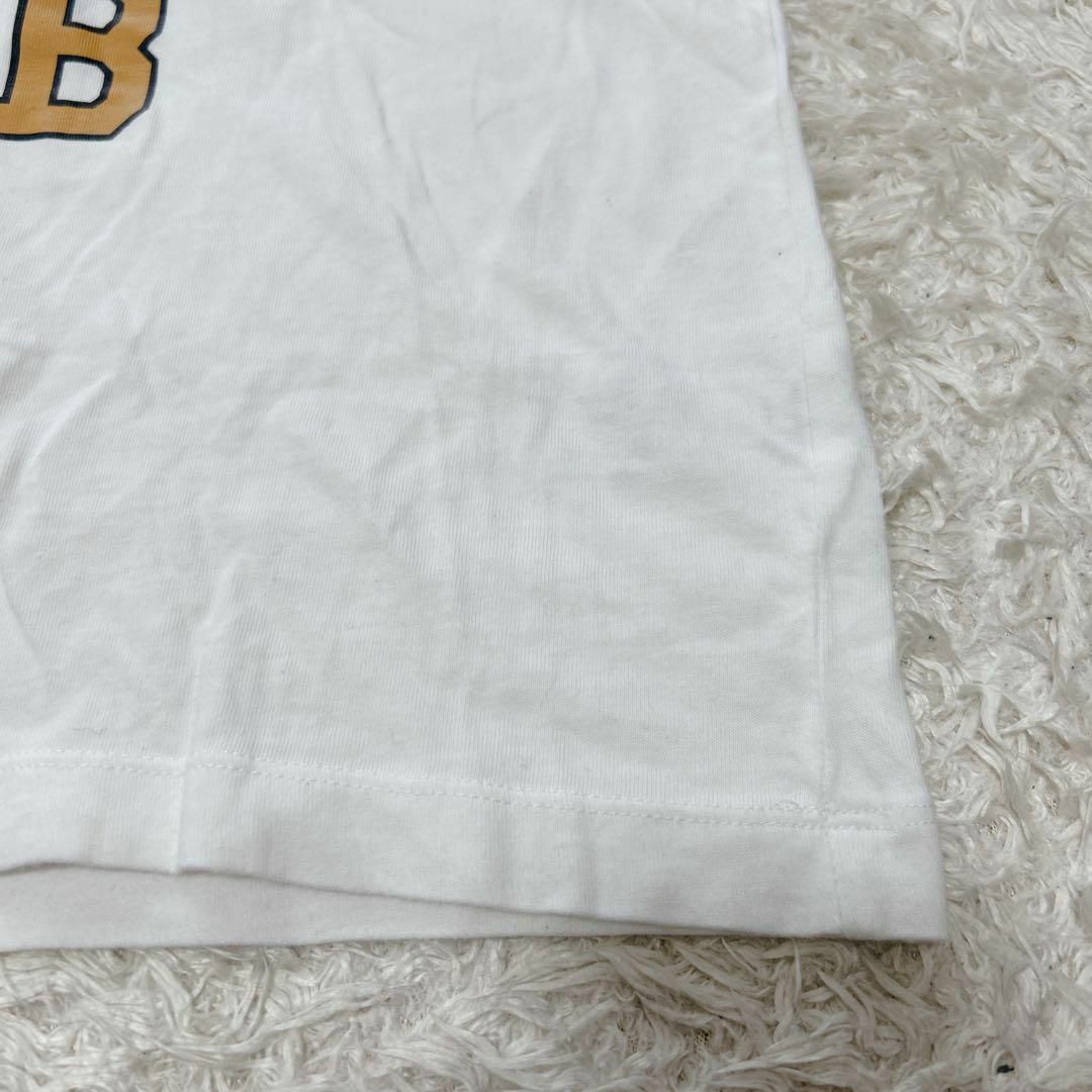 GU(ジーユー)の【ジーユー GU】 カレッジロゴTシャツ 半袖 (S) オフホワイト レディースのトップス(Tシャツ(半袖/袖なし))の商品写真
