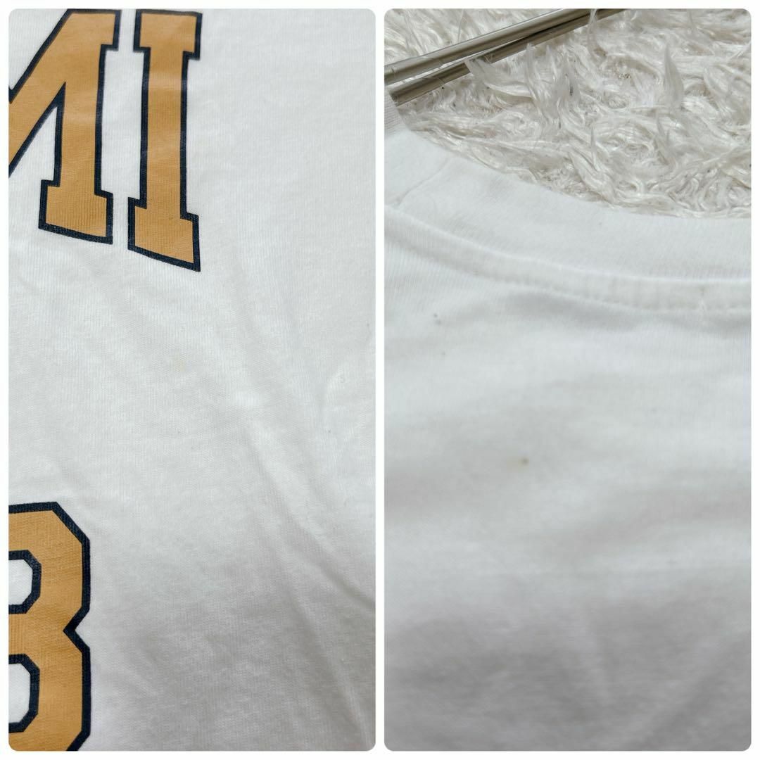 GU(ジーユー)の【ジーユー GU】 カレッジロゴTシャツ 半袖 (S) オフホワイト レディースのトップス(Tシャツ(半袖/袖なし))の商品写真