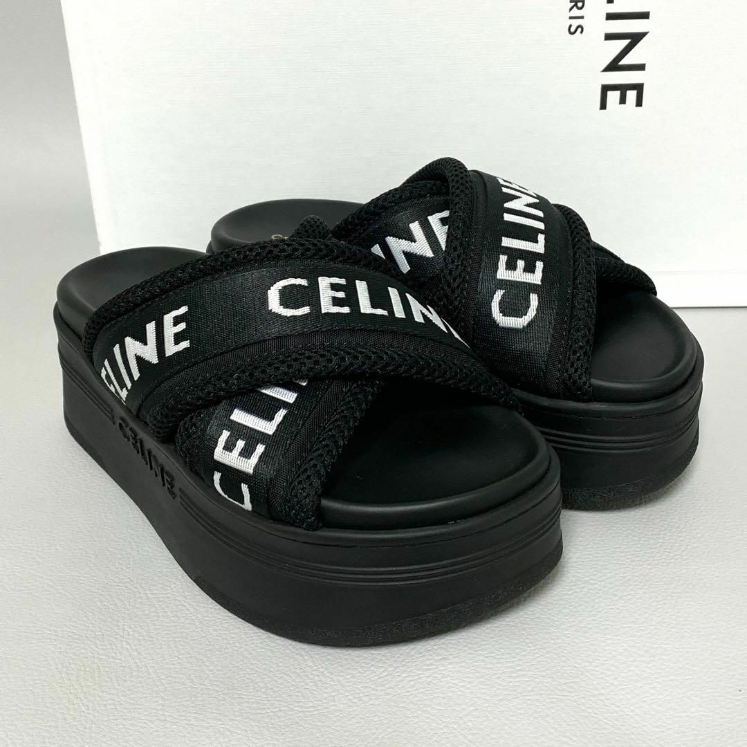 専用　未使用　セリーヌ　サンダル　CELINE CELINE セリーヌ 354412276C.38AB プラットフォーム ロゴ