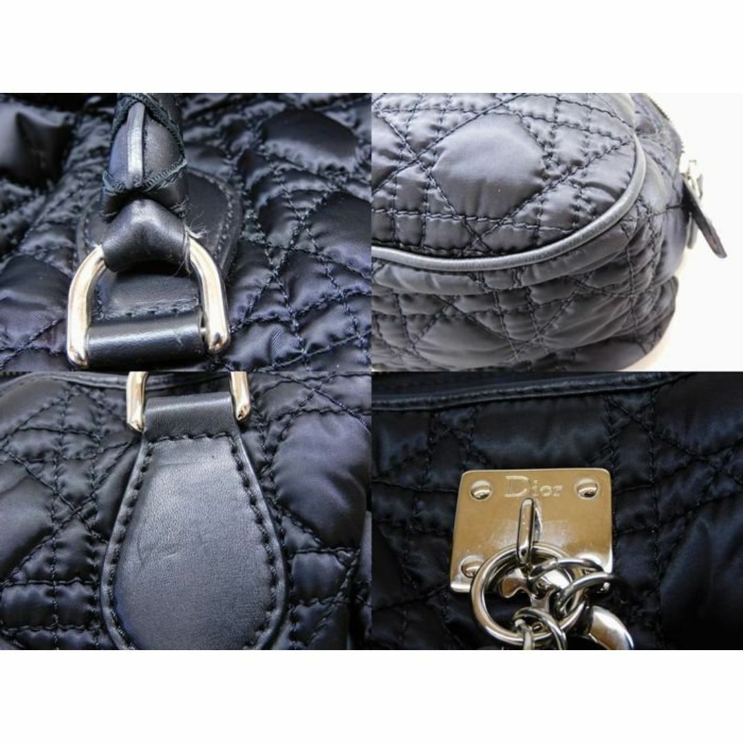 Christian Dior(クリスチャンディオール)の美品 Christian Dior クリスチャンディオール ハンドバッグ ■ ラブリー ナイロン 黒 ブラック カナージュ レディース □7E レディースのバッグ(ハンドバッグ)の商品写真