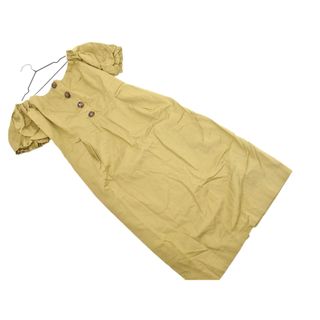 ZARA WOMAN ザラ ウーマン オフショルダー ワンピース sizeL/カーキ ■◆ レディース(ひざ丈ワンピース)