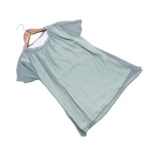 UNFILO アンフィーロ 自由区 シースルー カットソー size32/緑 ■◆ レディース(カットソー(半袖/袖なし))