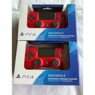 プレイステーション4(PlayStation4)のPS4 純正 ワイヤレス DUALSHOCK4 マグマレッド 2個(家庭用ゲーム機本体)