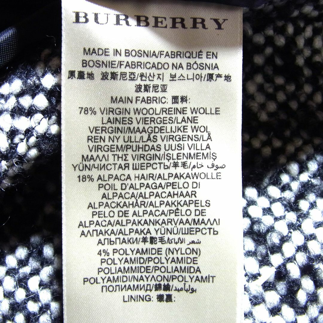BURBERRY - バーバリー ブリット アルパカ混 ツイード Pコート