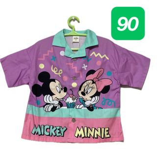 ディズニー(Disney)のリトシー LITTC 半袖シャツ 柄シャツ アロハシャツ ディズニー ミッキー(Tシャツ/カットソー)