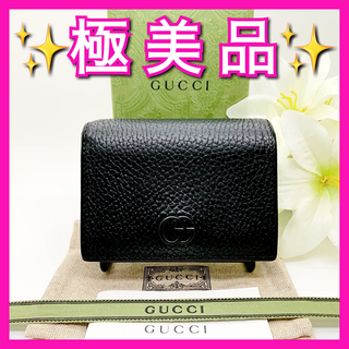 グッチ(GUCCI)の✨極美品✨グッチ GUCCI GG マーモント モノクローム コンパクト(折り財布)