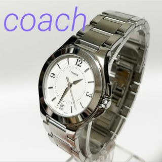 コーチ(COACH)のcoach コーチ クォーツ 腕時計 ホワイト 文字盤 動作確認済(腕時計(アナログ))