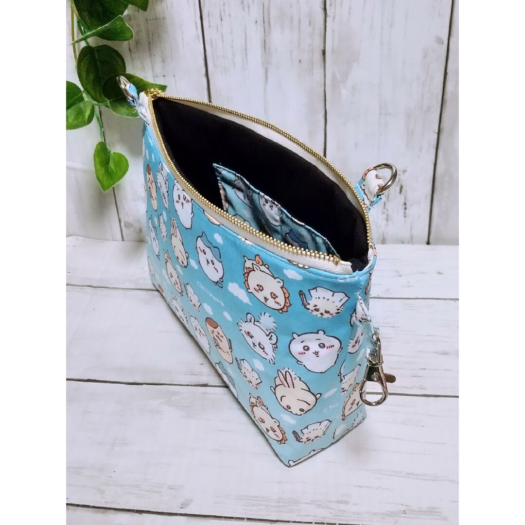 短足ちゃん ７様 ファスナー 25cm.ポーチ 角型がま口 通帳ケース ２点 ハンドメイドのファッション小物(ポーチ)の商品写真