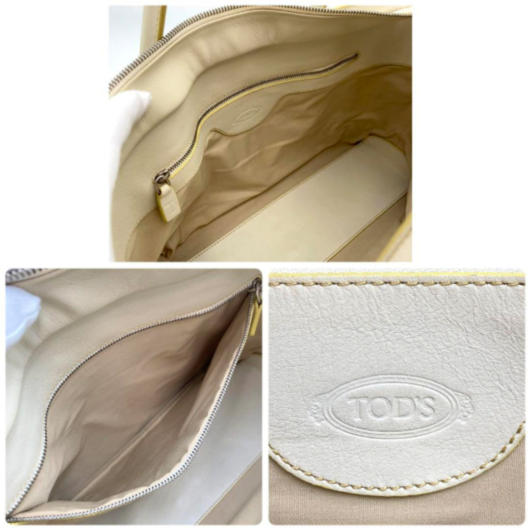TOD'S - 現行類似！美品✨TOD'S Dバッグ 本革 2way アイボリー