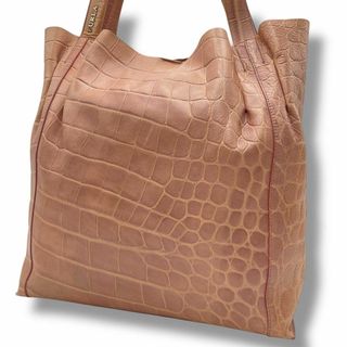 フルラ(FURLA)の良品✨インナーバッグ付 フルラ トートバッグ クロコ型押し レザー 本革 大容量(トートバッグ)