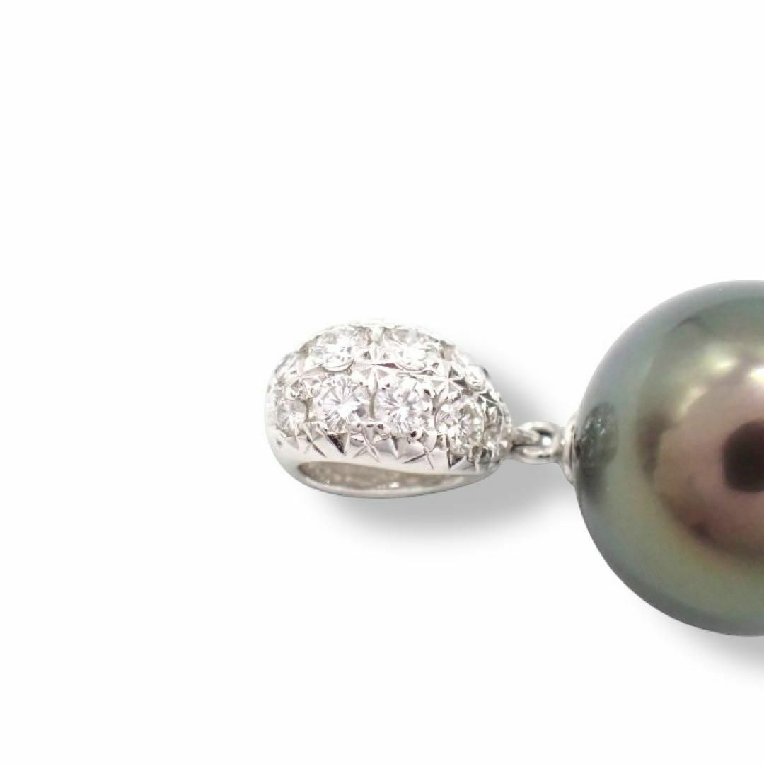 入荷now 口コミ - TASAKI タサキ ネックレス 0.25ct ダイヤ 黒蝶真珠 1.2cm アクセサリー