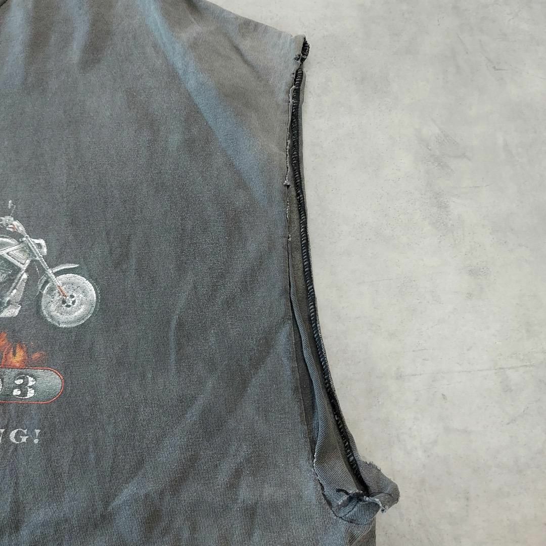 ハーレーダビッドソン ノースリーブ プリントTシャツ L 黒 9619
