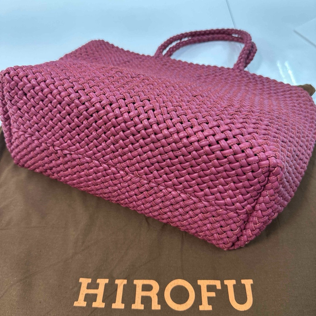 新品　ヒロフ　HIROFU 編み込み　レザー　ブレッツァ　メッシュ　トートバッグ レディースのバッグ(トートバッグ)の商品写真
