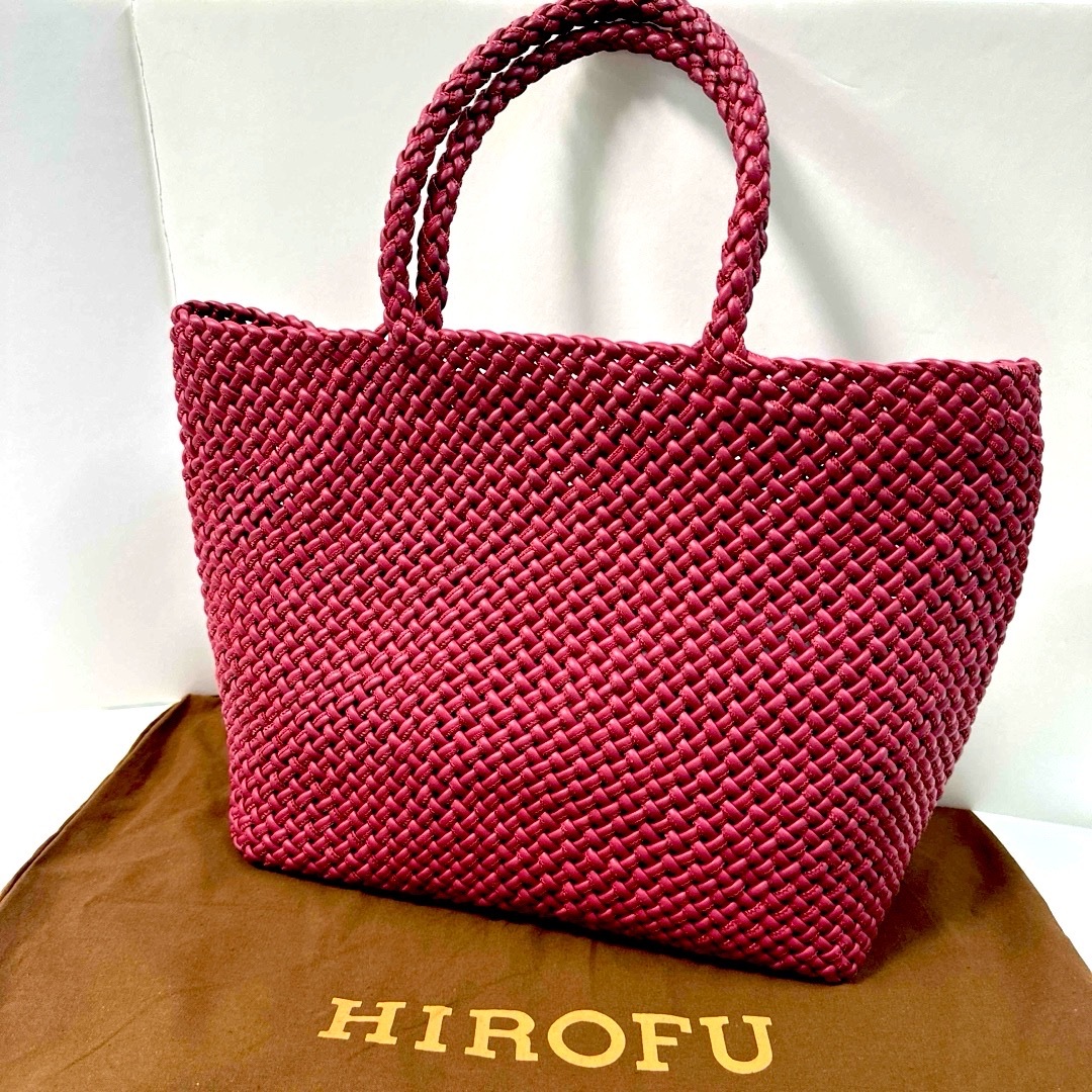 新品　ヒロフ　HIROFU 編み込み　レザー　ブレッツァ　メッシュ　トートバッグ レディースのバッグ(トートバッグ)の商品写真