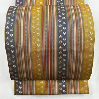 開き名古屋帯 美品 秀品 正絹 【中古】(帯)