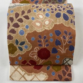 開き名古屋帯 秀品 正絹 【中古】(帯)