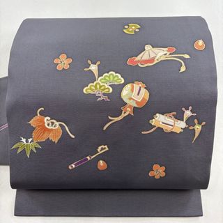 名古屋帯 名品 正絹 【中古】(帯)