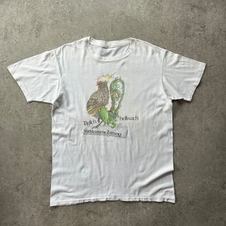 ヴィンテージ(VINTAGE)の80s- アートtシャツ/企業tシャツ 南ドイツ新聞 ホワイト XL相当(Tシャツ/カットソー(半袖/袖なし))