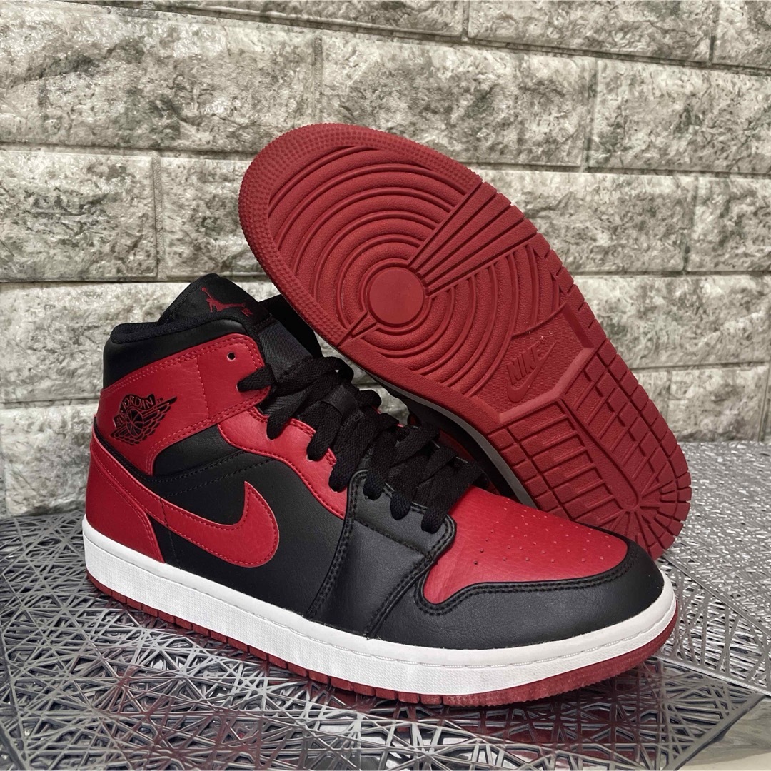 NIKE - NIKE☆AIR JORDAN 1☆MID☆BRED☆メンズ27.5cmの通販 by