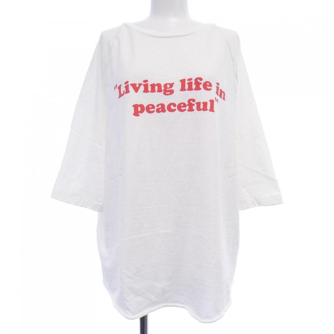 新品未使用　AMERICANA アメリカーナ コットンリネン　Tシャツ　白 新品未使用 AMERICANA アメリカーナ コットンリネン Tシャツ 白