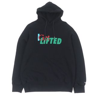 サカイ(sacai)の【ドンドン見直し】美品□Sacai サカイ 22AW 22-0358S I GET LIFTED コットン100% ロゴプリント プルオーバーパーカー フーディー ブラック 2 正規品 メンズ(パーカー)
