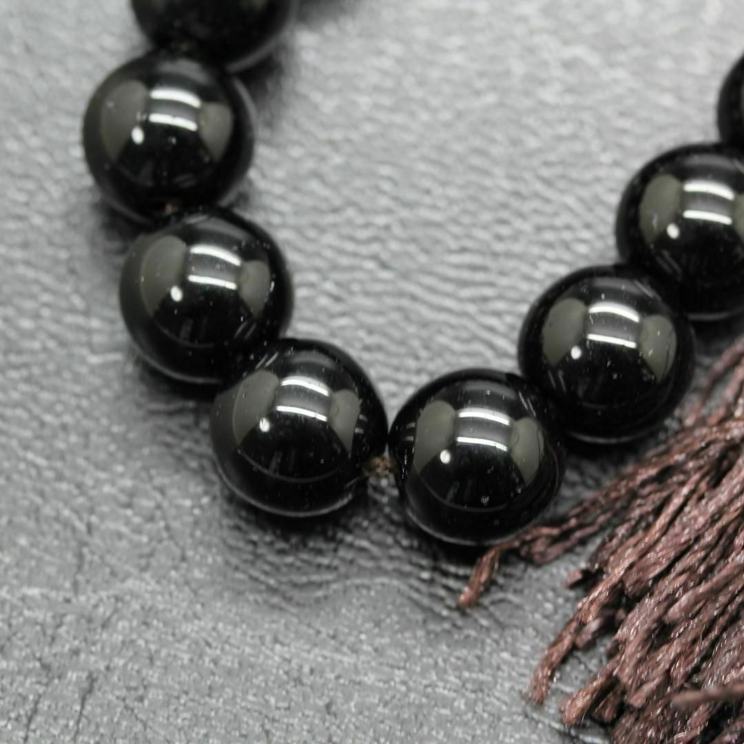 新品未使用★お念珠(男性)数珠黒葬式(黒ブラック)仏具高級葬祭メンズ インテリア/住まい/日用品のインテリア/住まい/日用品 その他(その他)の商品写真