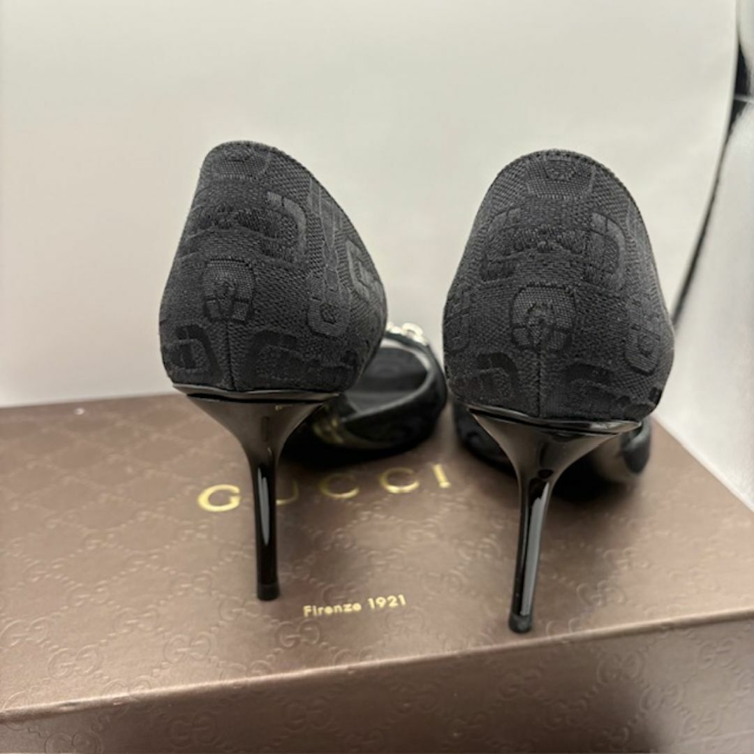 美品】グッチ パンプス ミュールサンダル GG柄 オープントゥ