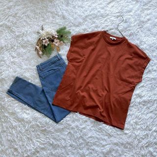 ✨未使用✨ (L) コットン半袖Tシャツ ラグランスリーブ ノームコア 韓国産(Tシャツ(半袖/袖なし))