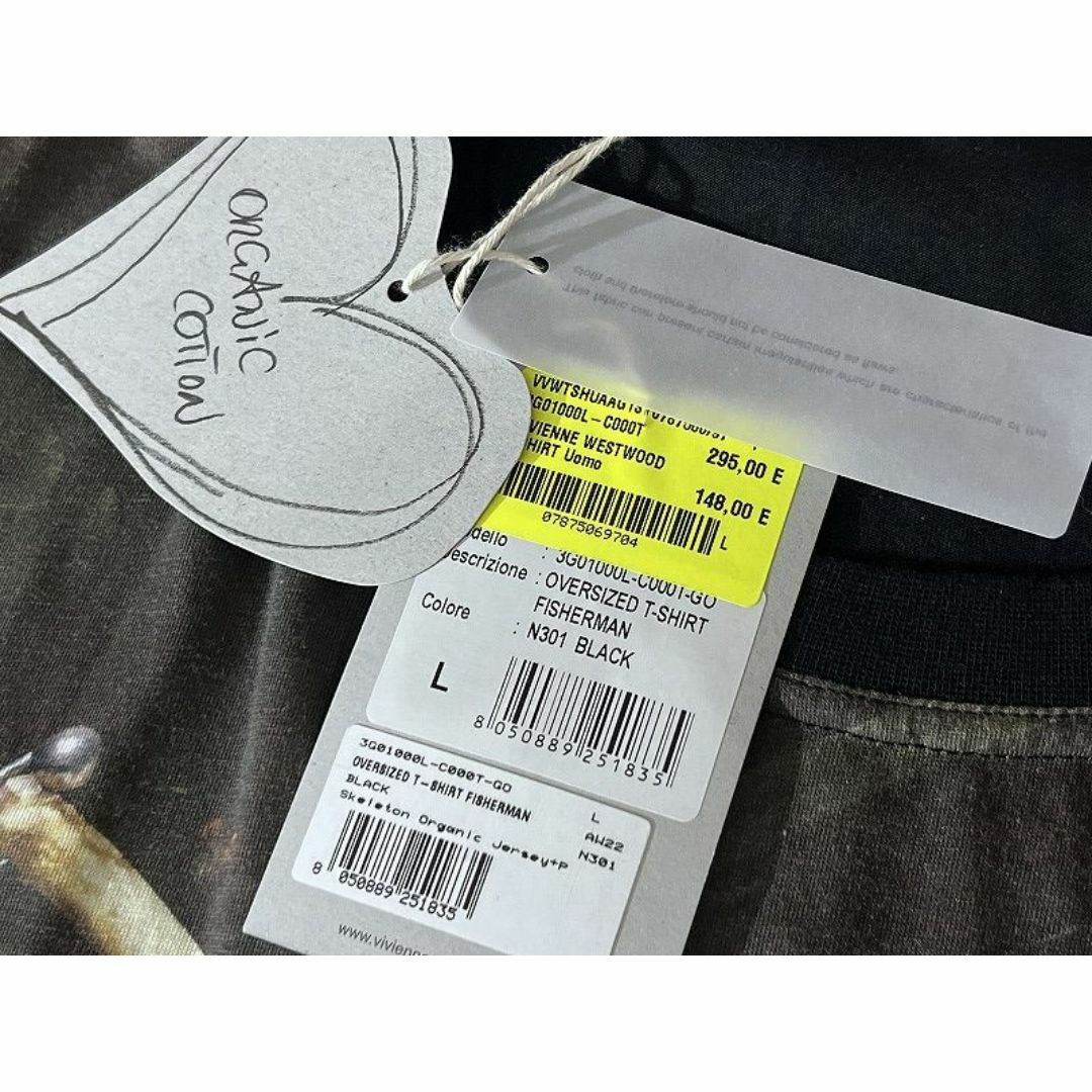 Vivienne Westwood(ヴィヴィアンウエストウッド)の新品 22AW ヴィヴィアンウエストウッド 名画 フィッシャーマン Tシャツ 黒 メンズのトップス(Tシャツ/カットソー(半袖/袖なし))の商品写真
