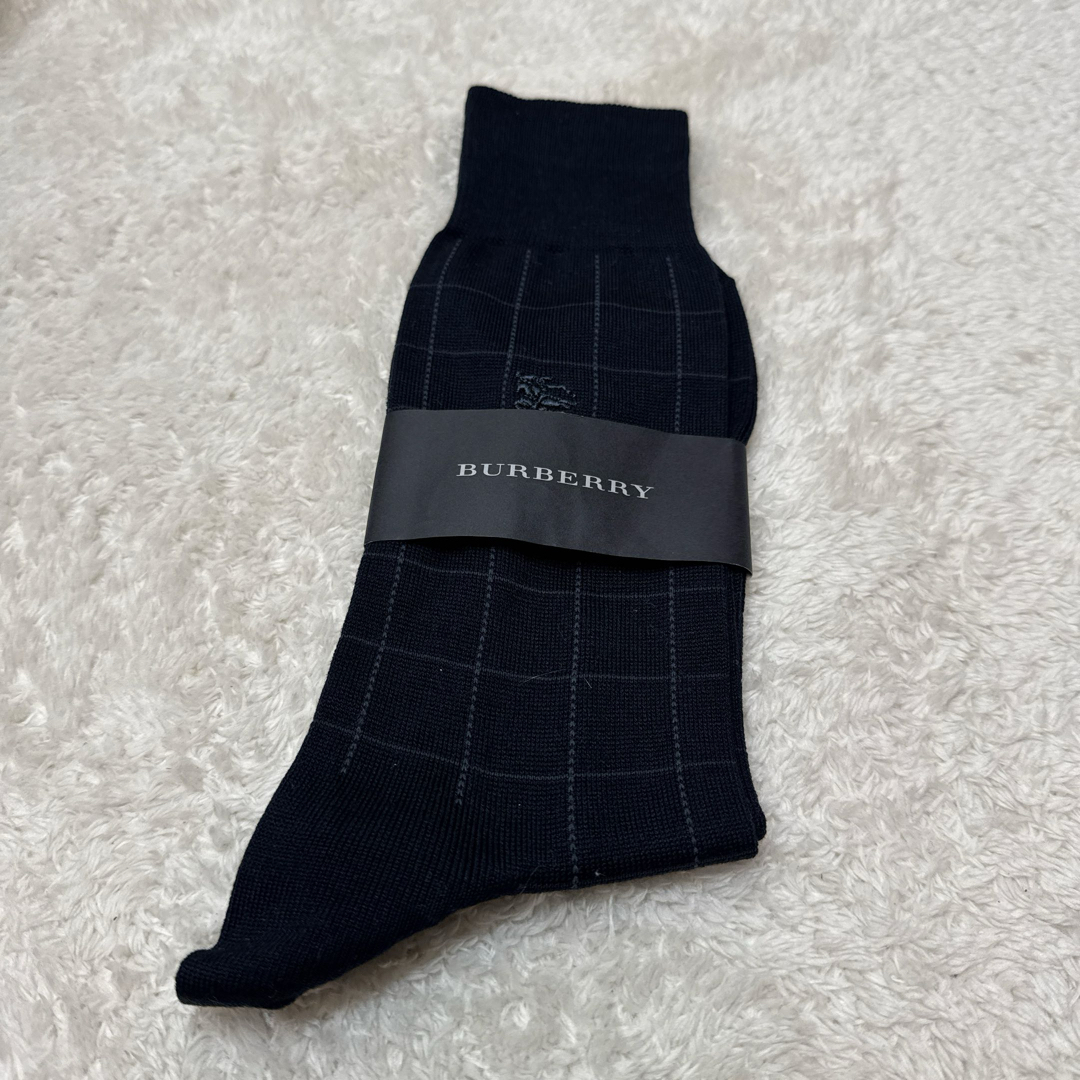 BURBERRY - BURBERRY ネイビー チェック柄 ソックス 新品の通販