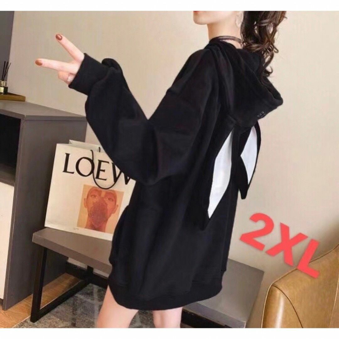 パーカー トレーナーレディース ゆったり トップス可愛い レディースのトップス(トレーナー/スウェット)の商品写真