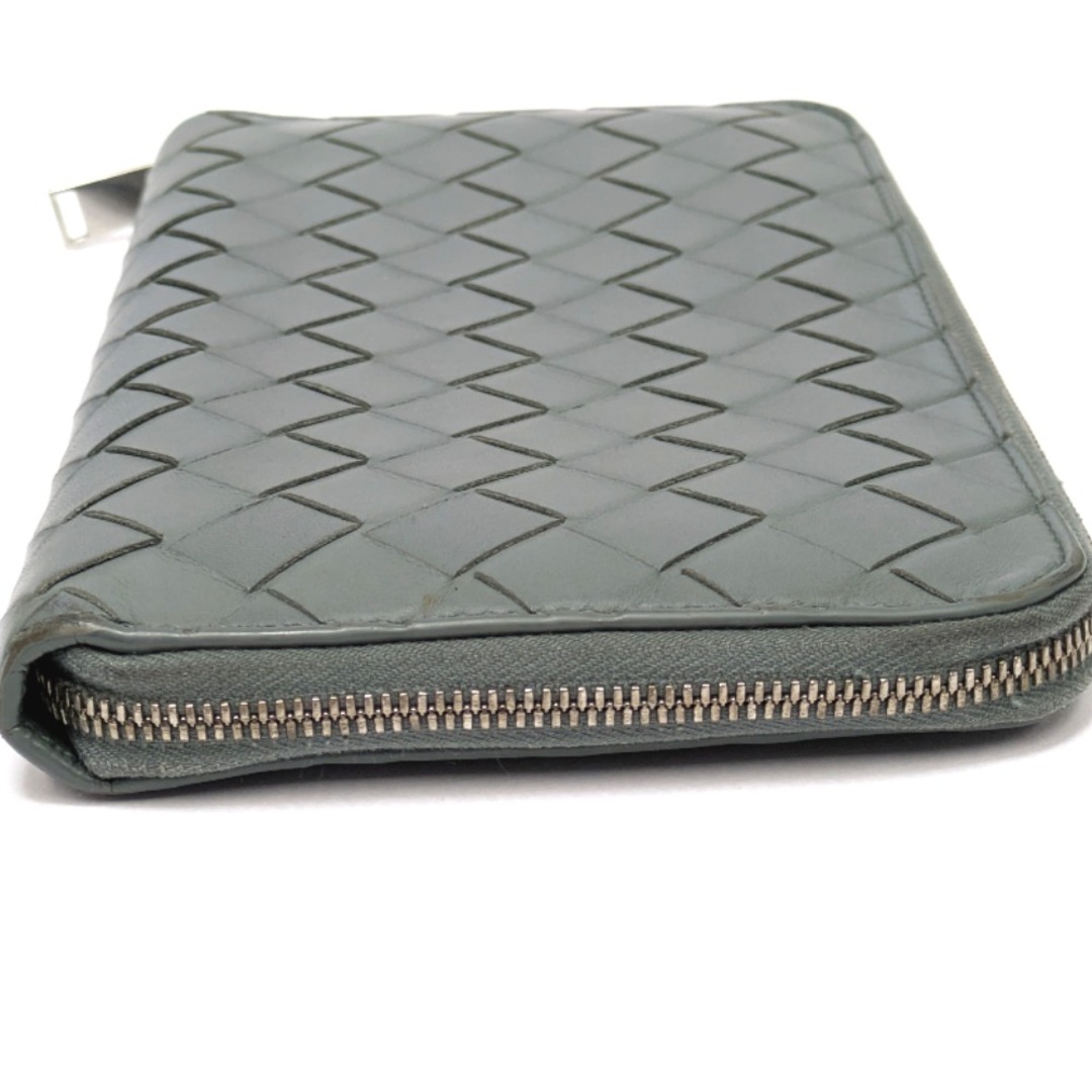 BOTTEGA VENETA 長財布 グレー/ブラウン スクエアターンロック コンチネンタルウォレット 長財布 二