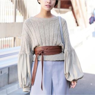 アメリヴィンテージ(Ameri VINTAGE)のLANTERN SLEEVE SUMMER KNIT(ニット/セーター)