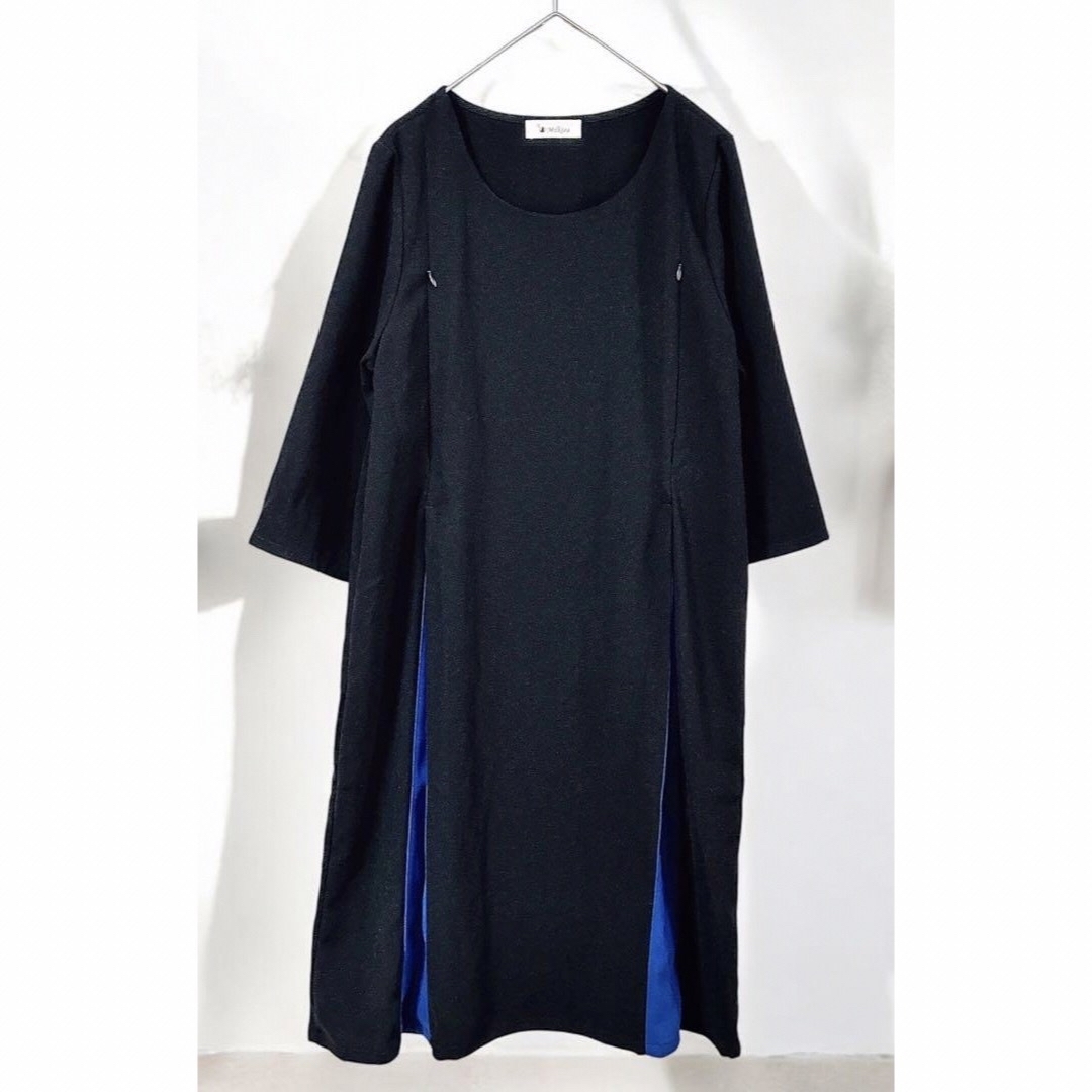 ミルクティー 授乳服 ワンピース 産後 五分袖 ファスナー