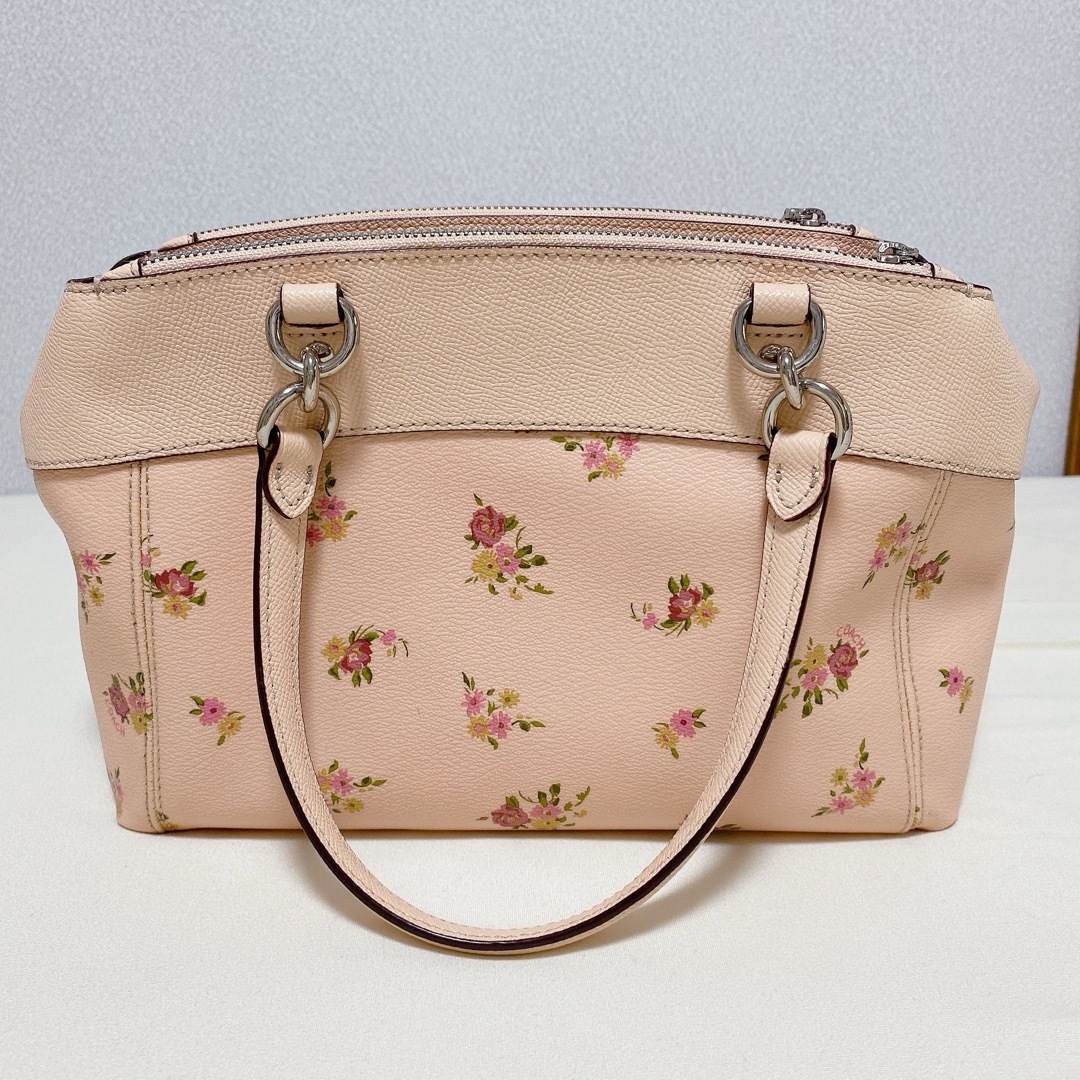 COACH 花柄 ハンドバッグ ピンク