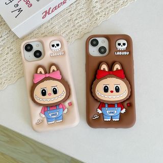 labubu iphoneケース 横置きスタント機能 耐衝撃 16/15/14/(iPhoneケース)