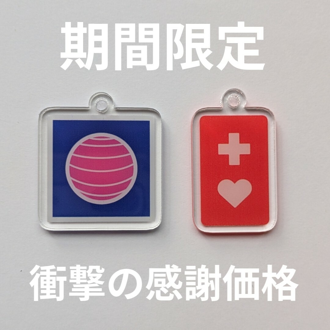 『期間限定』アクリルヘルプマーク＋アクリル発達療育マーク（2枚 組合せ自由） レディースのファッション小物(キーホルダー)の商品写真