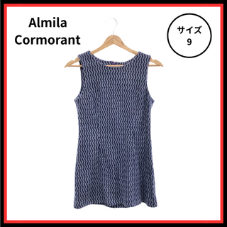Almila Cormorant  ワンピース ノースリーブ ブルー(ミニワンピース)