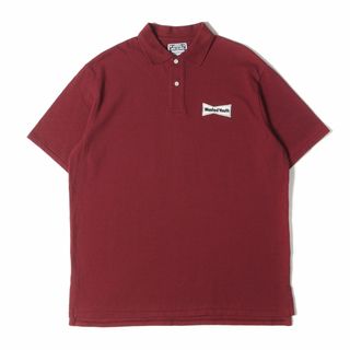Wasted Youth ウェイステッド ユース ポロシャツ サイズ:L / ワッペン付き 鹿の子 ポロシャツ / バーガンディー / トップス 半袖【メンズ】【中古】(ポロシャツ)