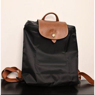 LONGCHAMP - LONGCHAMP ロンシャン 折り畳みミニリュック　ブラック