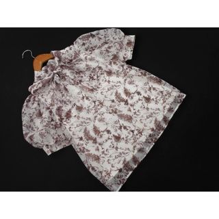 INGNI イング 花柄 リボン ブラウス シャツ sizeM/白ｘ茶 ■◆ レディース