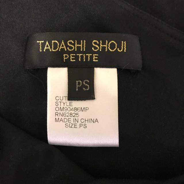 TADASHI SHOJI(タダシショウジ)のタダシショージ ブラック ワンショルダー ドレス レディースのワンピース(ひざ丈ワンピース)の商品写真