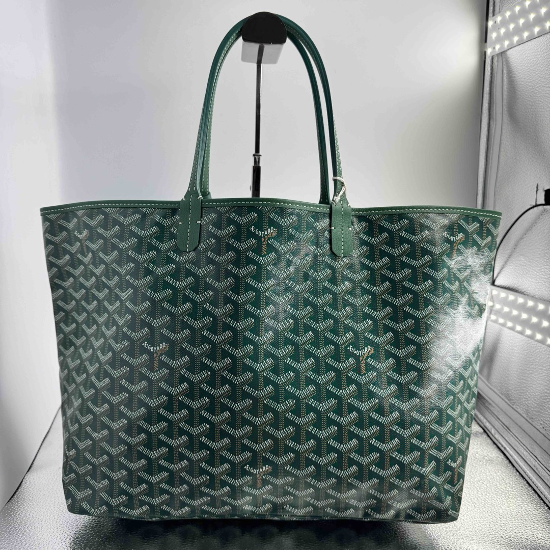 GOYARD - GOYARD サンルイPM グリーン PVCトートバッグ ポーチ