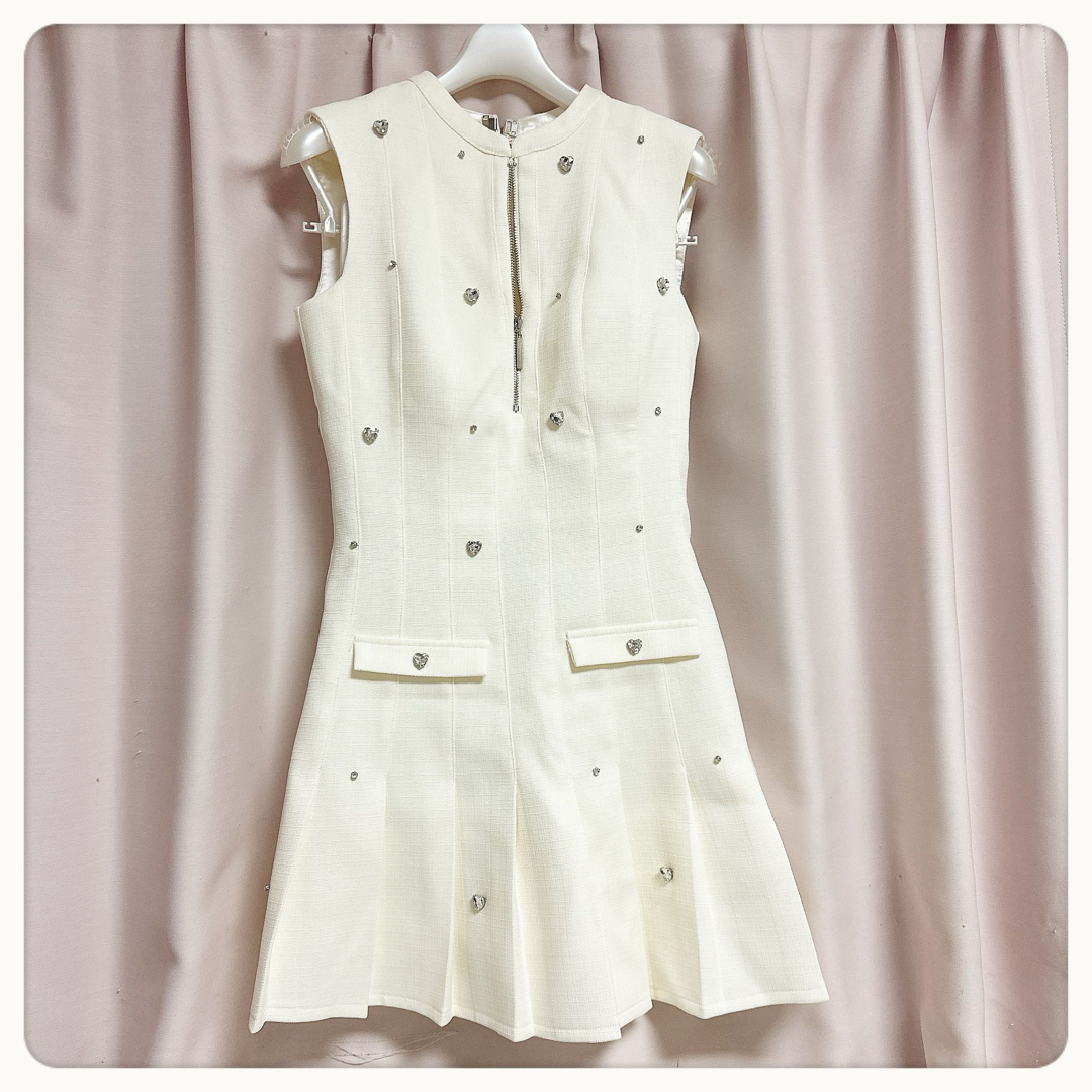 ローブドフルール　ワンピース　ハート　ビジュー　シュガー　an ジュエルズ ROBE - ローブドフルール ワンピース ハート ビジュー シュガー