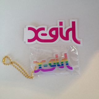 エックスガール(X-girl)のxgirl チャーム＆ステッカーセット(キーホルダー)