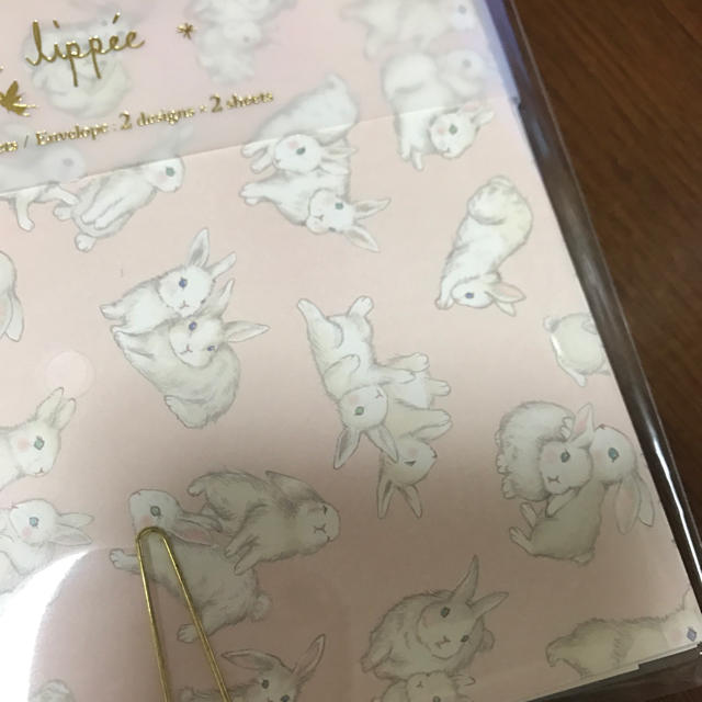 franche lippee(フランシュリッペ)のフランシュリッペ  うさぎレターセット ハンドメイドの文具/ステーショナリー(カード/レター/ラッピング)の商品写真