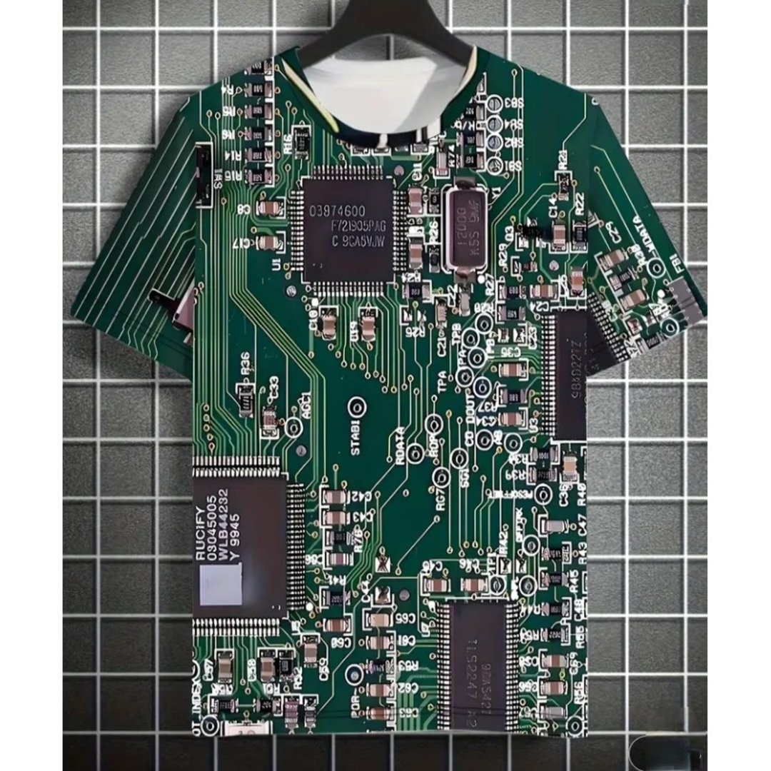 新品未着用　半導体基板　両面プリント　Tシャツ★匿名発送★ メンズのトップス(Tシャツ/カットソー(半袖/袖なし))の商品写真